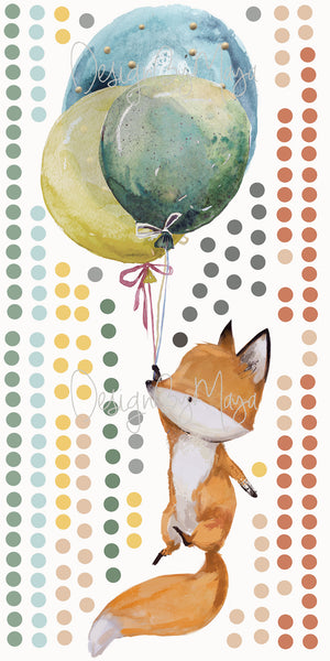 Hot Air Balloons and Planes Set - Fabric Nursery Wall Art Decals