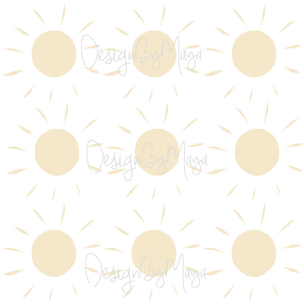 Boho Sunshines - Fabric Nursery Wall Art Decals
