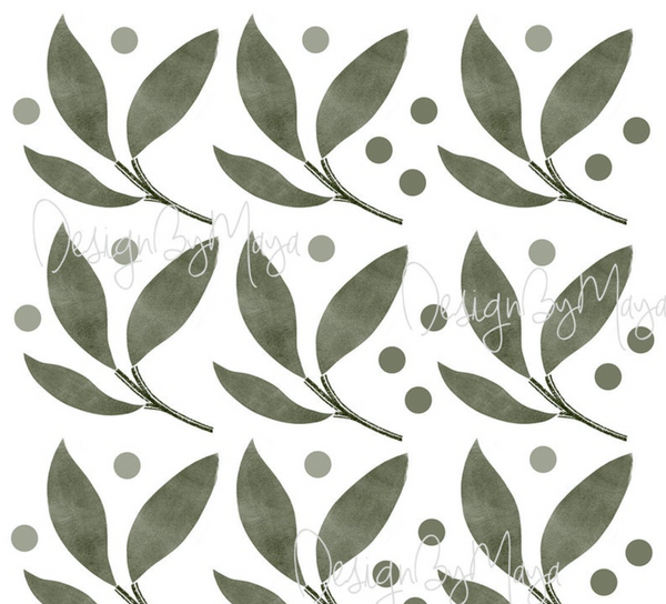 Watercolor Foliage and Leaves - Fabric Nursery Wall Art Decals