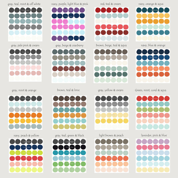 Rainbow of Watercolor Polka Dots - Fabric Nursery Wall Art Decals