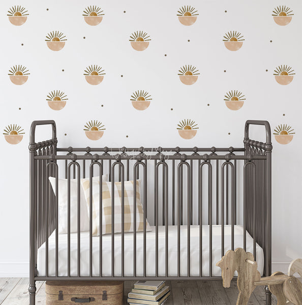 Boho Sunshines - Fabric Nursery Wall Art Decals