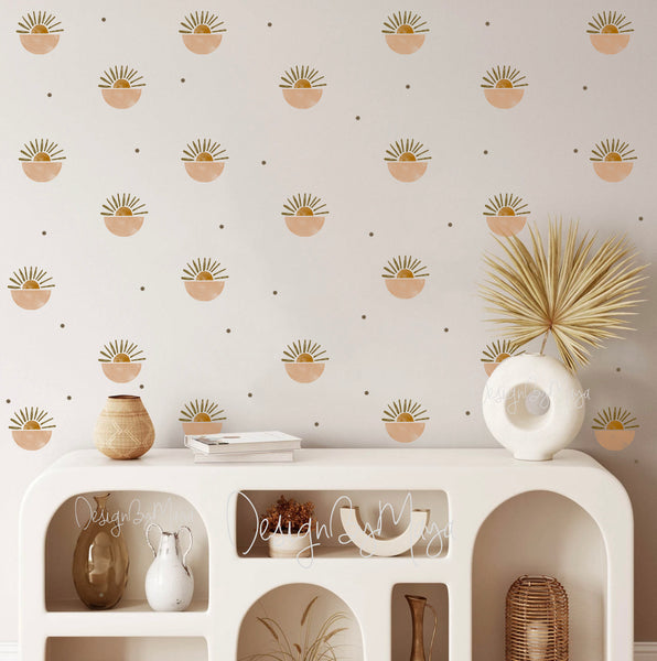 Boho Sunshines - Fabric Nursery Wall Art Decals