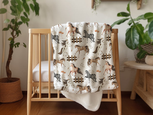 Farm Baby Animals - Vintage Baby Blanket