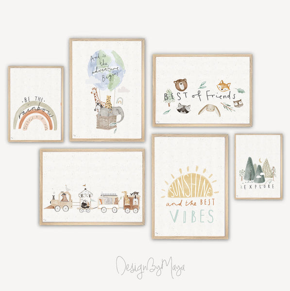 Little Farm Animals Prints - Luster Paper Nursery Wall Art Prints