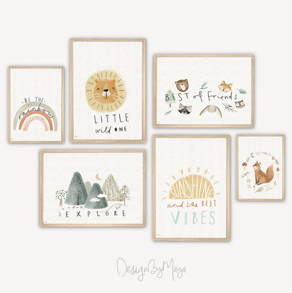 Little Farm Animals Prints - Luster Paper Nursery Wall Art Prints