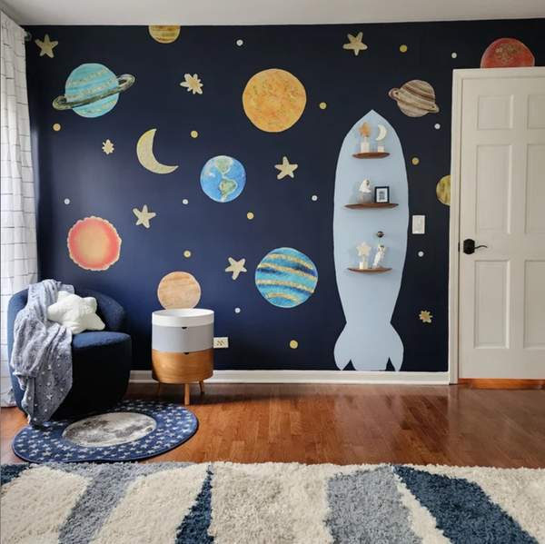 Space decals - Fabric Nursery Wall Art Decals