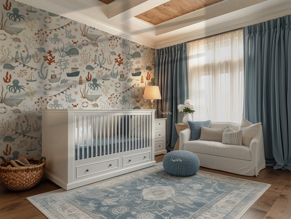 Ocean Life Wallpaper - Nursery Wall Decor Wallpapers