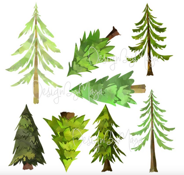 Woodland Forest and Paws - Fabric Nursery Wall Art Decals