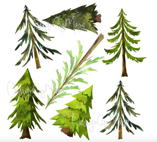 Woodland Forest and Paws - Fabric Nursery Wall Art Decals