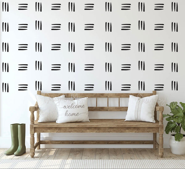 Lines Stripes Decals - Fabric Nursery Wall Art Decals