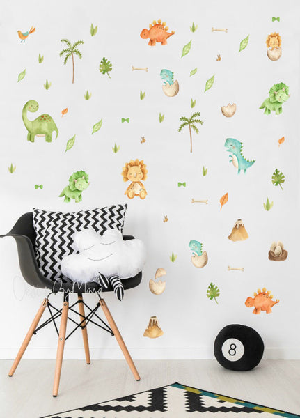 Dinosaur Decals - Fabric Nursery Wall Art Decals