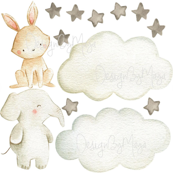 Hot Air Balloons and Planes Set - Fabric Nursery Wall Art Decals