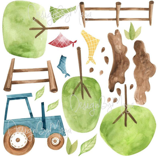 Farm Animals and Friends - Fabric Nursery Wall Art Decals