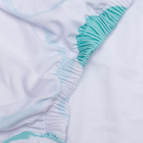 Blue Ocean Whales - Minky / Jersey Crib Sheets