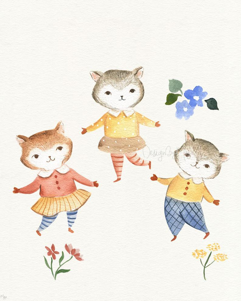 Nursery Rhyme Fairy Tales - Luster Paper Nursery Wall Art Prints