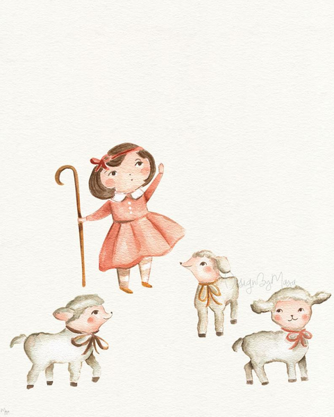 Nursery Rhyme Fairy Tales - Luster Paper Nursery Wall Art Prints