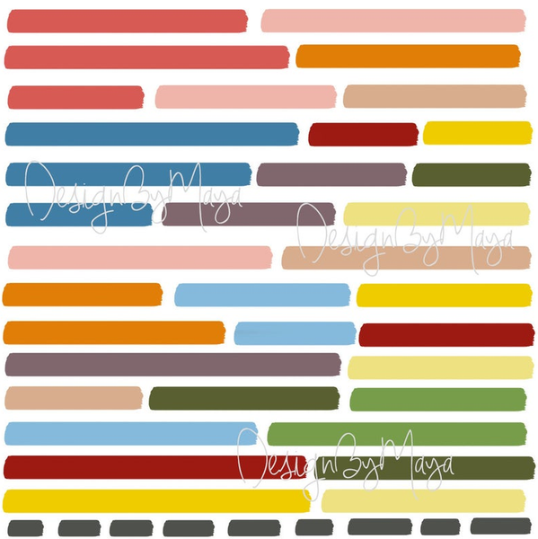 Scandinavian Confetti Lines - Fabric Nursery Wall Art Decals