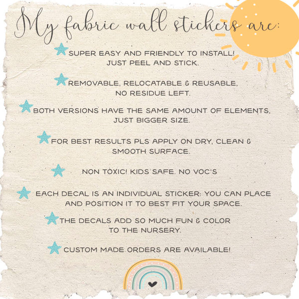 Lines Stripes Decals - Fabric Nursery Wall Art Decals