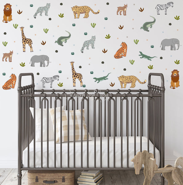 Cats & Dogs decals - Fabric Nursery Wall Art Decals