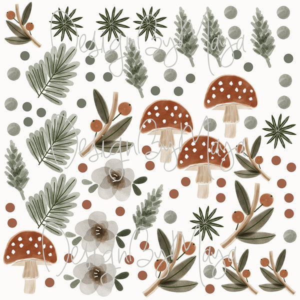 Woodland Pine Trees - Fabric Nursery Wall Art Decals