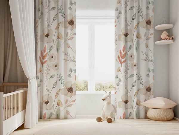 Alphabet baby animals curtain - kids room curtain