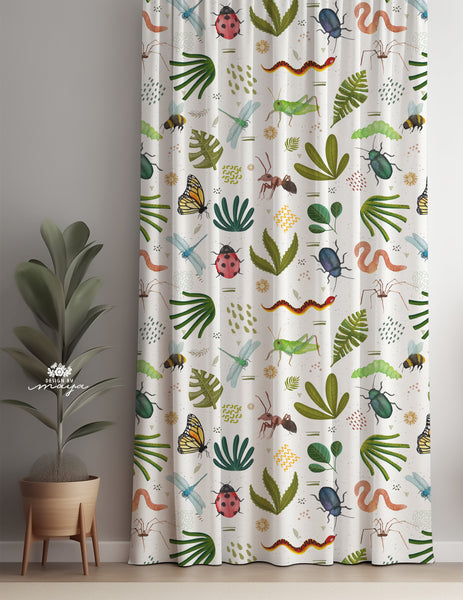 Alphabet baby animals curtain - kids room curtain