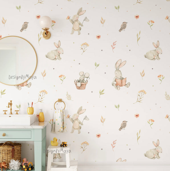 Bunny wallpaper - Nursery Wall Decor Wallpapers