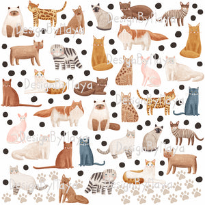 Cats decals - Fabric Nursery Wall Art Decals