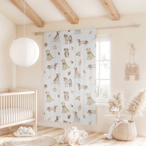 Alphabet baby animals curtain - kids room curtain