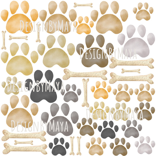 Dogs wall decals - Fabric Nursery Wall Art Decals