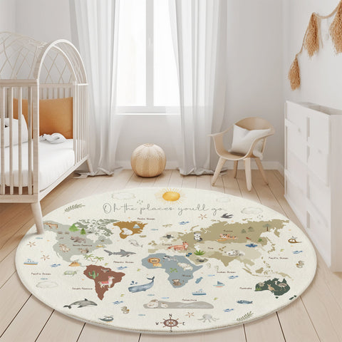 World Play Rug - Oh, the places you'll go / Adventures await / Little dreamer