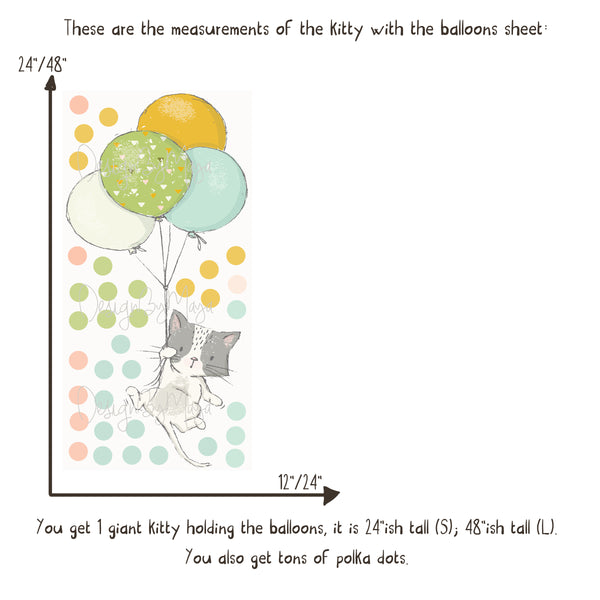 Baby animals inside Hot Air Balloons - Fabric Nursery Wall Art Decals