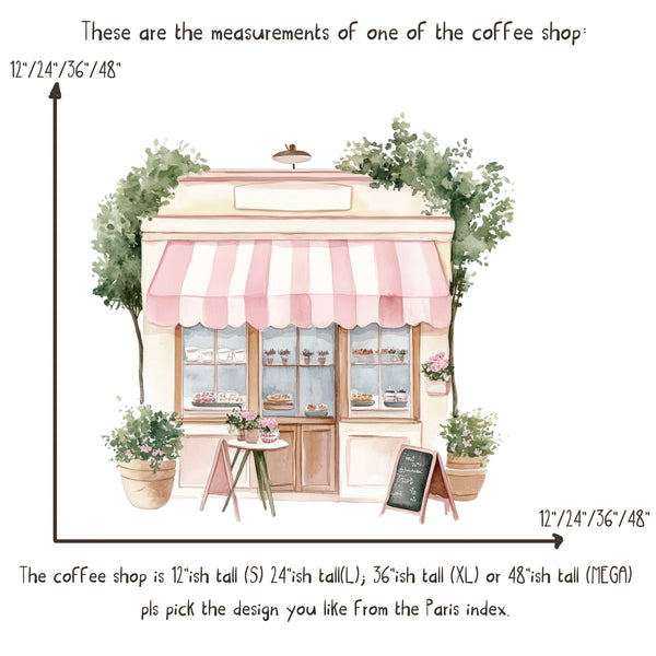 Paris Scene Decals - Fabric Nursery Wall Art Decals