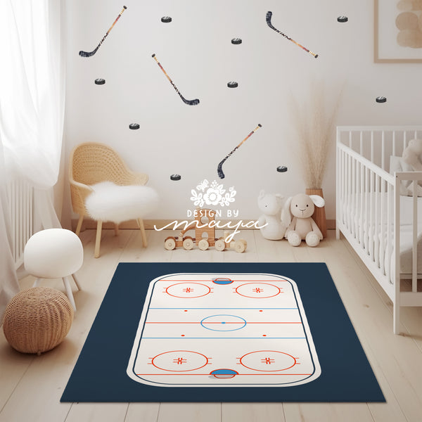 Football Field Playroom Rug / World map Area Rug