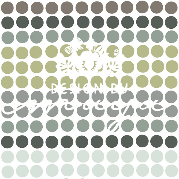 Watercolor Polka Dots - Fabric Nursery Wall Art Decals