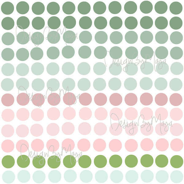 Watercolor Polka Dots - Fabric Nursery Wall Art Decals