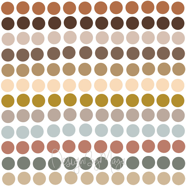Watercolor Polka Dots - Fabric Nursery Wall Art Decals