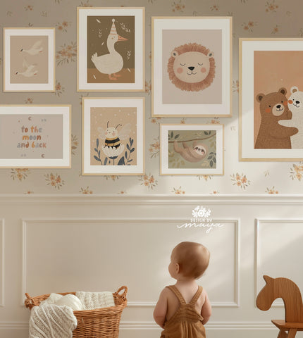 Kids Room Animals Prints - Luster Paper Nursery Wall Art Prints