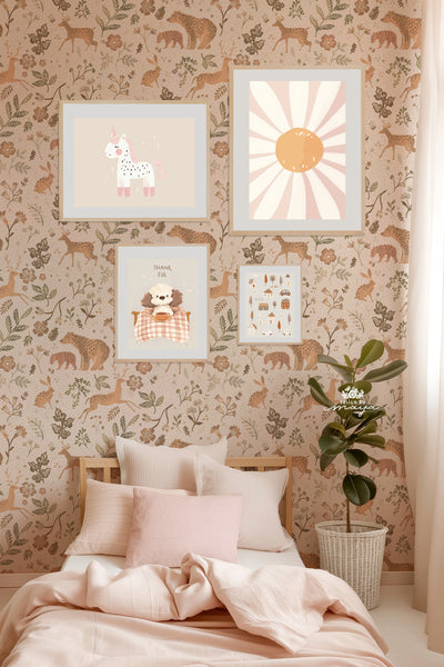 Kids Room Animals Prints - Luster Paper Nursery Wall Art Prints