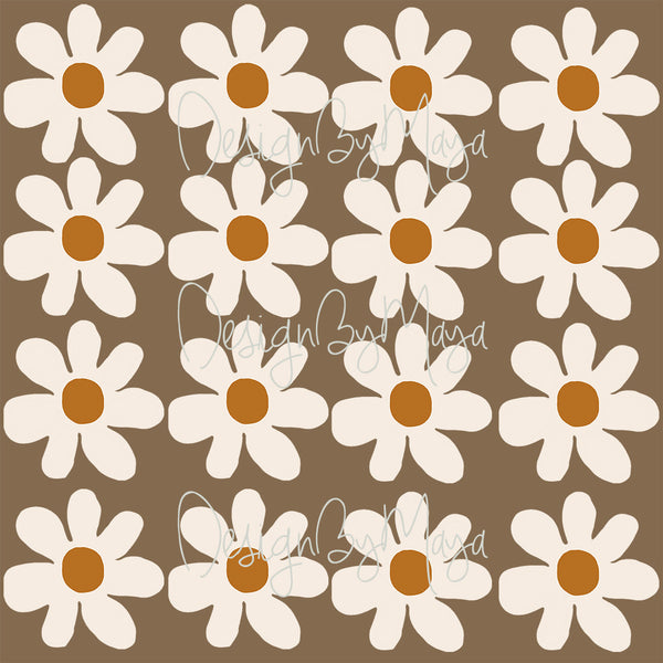 Daisy Flowers - Fabric Nursery Wall Art Decals