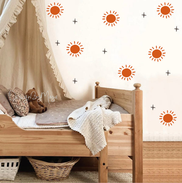 Boho Sunshines - Fabric Nursery Wall Art Decals