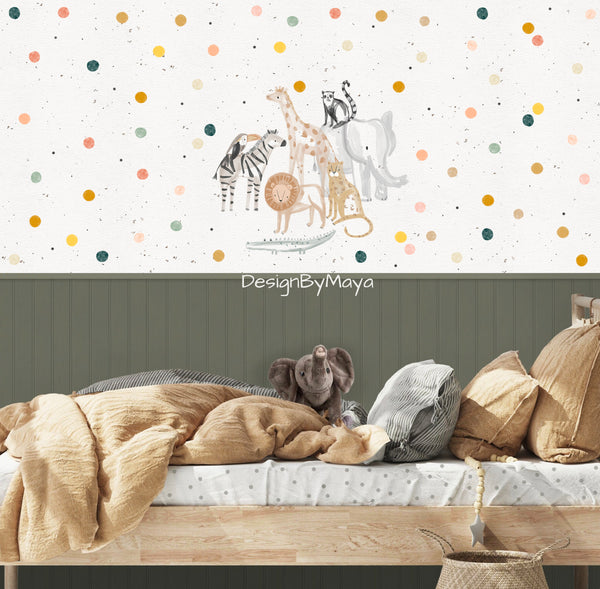 Safari Animals - Fabric Nursery Wall Art Decals