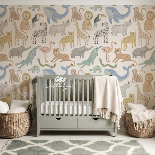 Safari Wallpaper - Nursery Wall Decor Wallpapers