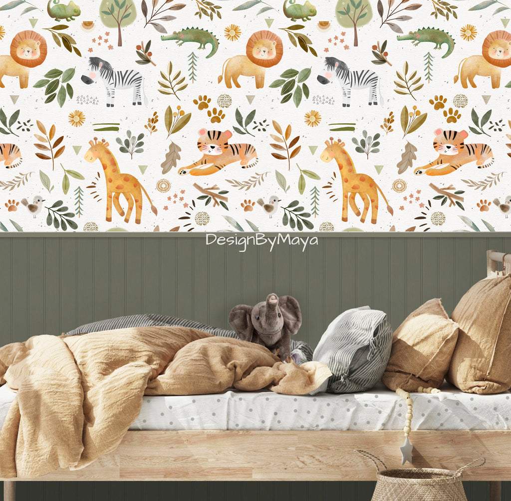 Safari Themed Nursery Wallpaper