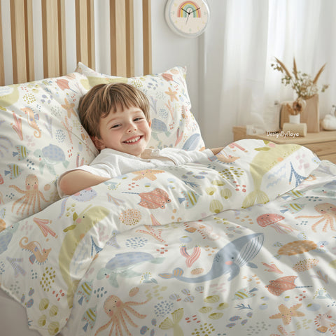 Vintage Sea life Duvet Cover or Comforter