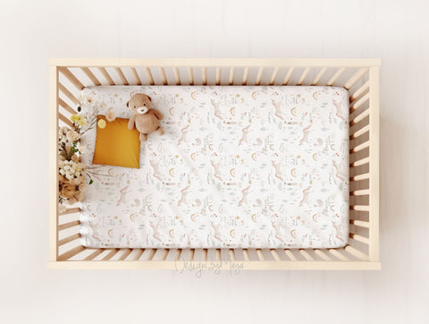 Baby Unicorn crib sheet - Minky / Jersey Crib Sheet