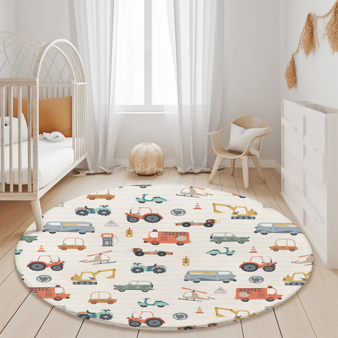 Transportation Kids Room - Play Rug - Area Rug