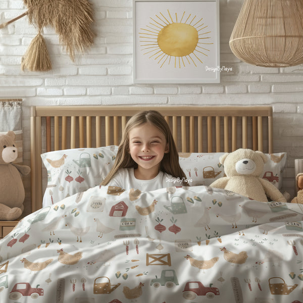 Vintage Alphabet drawing Duvet Cover or Comforter