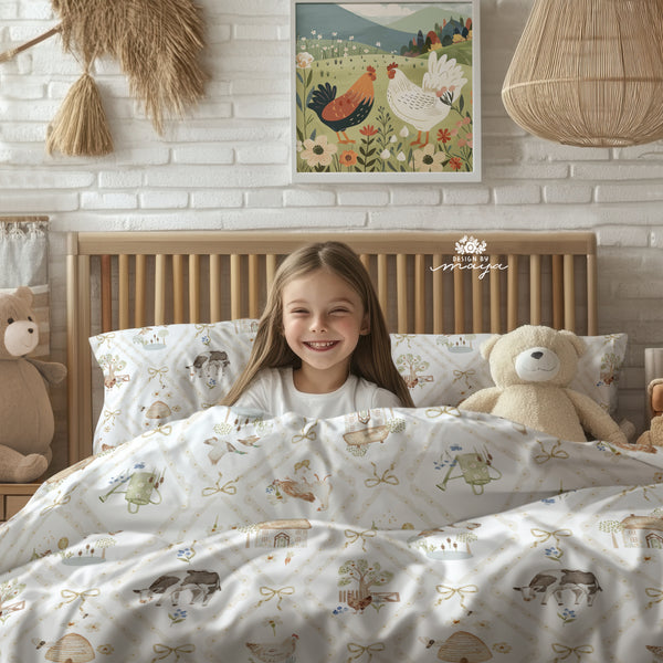 Vintage Alphabet drawing Duvet Cover or Comforter