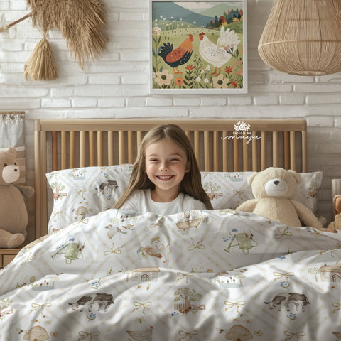 Vintage Farm Duvet Cover or Comforter